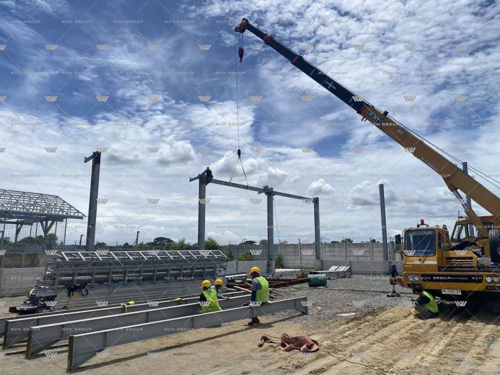 Indonesia 100m × 30m Steel Structure Warehouse(图2) Indonesia 100m × 30m Steel Structure Warehouse(图2)